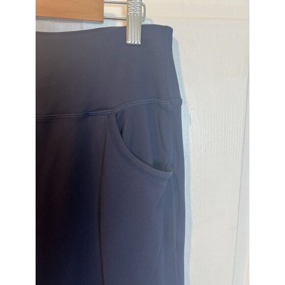 ESoft High Waisted Loose Wide Leg Pants XL 28” Inseam Work Dress Blue Pockets - Picture 5 of 6